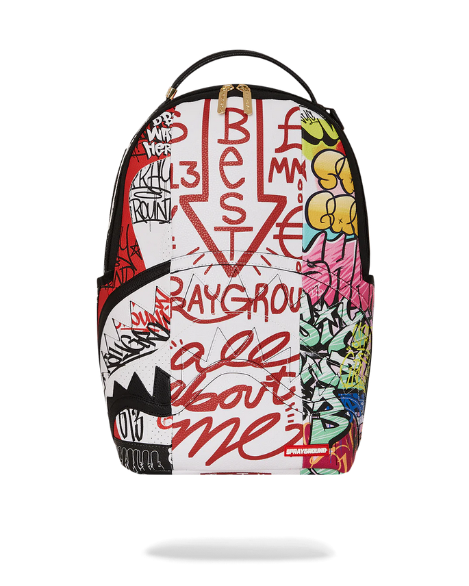 Sprayground Kids Crushed Sports Cars DLXSR Backpack in Multicolour